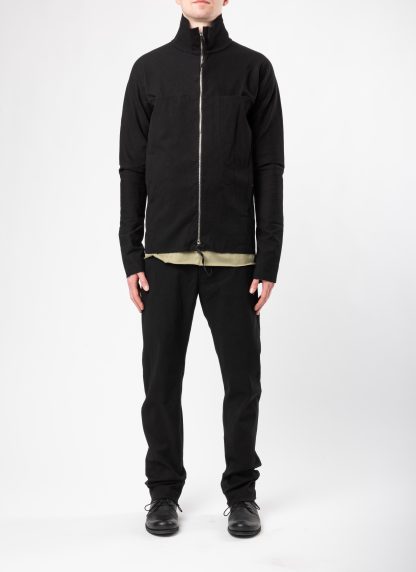 MA+ Maurizio Amadei H252DZ:P CCE Men Zipped Tall Collar Shirt Herren Zip Hemd Jacke cotton cupro ea black hide m 6