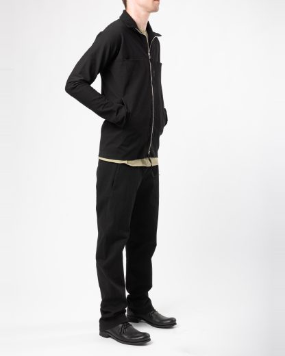 MA+ Maurizio Amadei H252DZ:P CCE Men Zipped Tall Collar Shirt Herren Zip Hemd Jacke cotton cupro ea black hide m 7