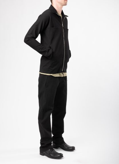 MA+ Maurizio Amadei H252DZ:P CCE Men Zipped Tall Collar Shirt Herren Zip Hemd Jacke cotton cupro ea black hide m 7