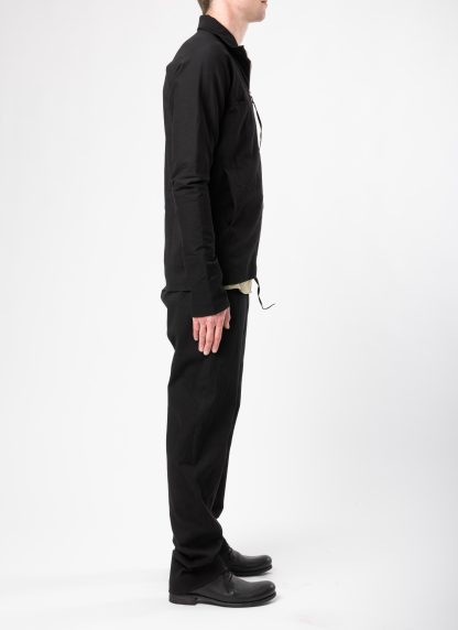 MA+ Maurizio Amadei H252DZ:P CCE Men Zipped Tall Collar Shirt Herren Zip Hemd Jacke cotton cupro ea black hide m 8
