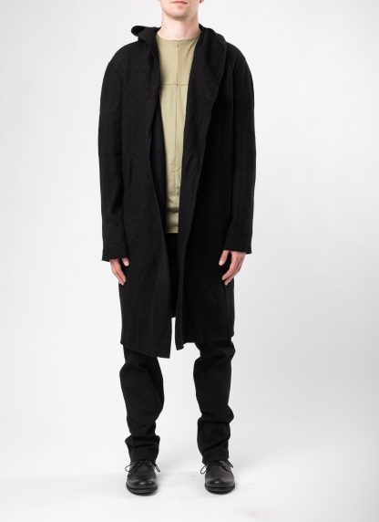 MA+ Maurizio Amadei NC328 NWA Men Hooded Cardigan Jacket Herren Jacke wool alpaca black hide m 3