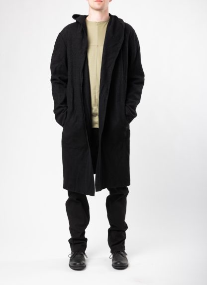 MA+ Maurizio Amadei NC328 NWA Men Hooded Cardigan Jacket Herren Jacke wool alpaca black hide m 4