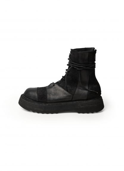 GUIDI 525VPW Men Laced Up Patchwork Boot Shoe Herren Schuh Stiefel vibram sole horse leather black hide m 1