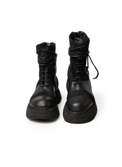 GUIDI 525VPW Men Laced Up Patchwork Boot Shoe Herren Schuh Stiefel vibram sole horse leather black hide m 4