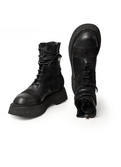 GUIDI 525VPW Men Laced Up Patchwork Boot Shoe Herren Schuh Stiefel vibram sole horse leather black hide m 5