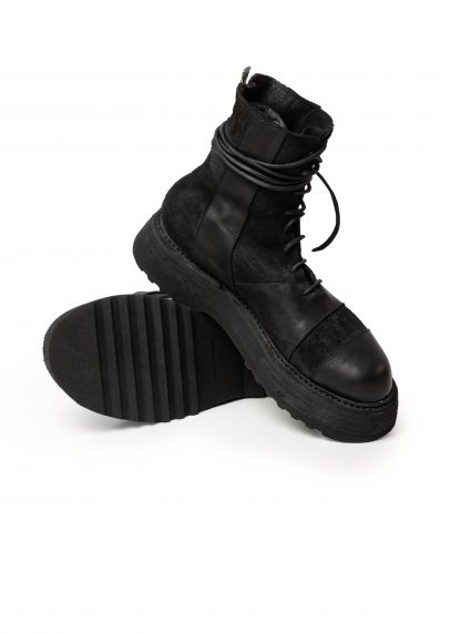 GUIDI 525VPW Men Laced Up Patchwork Boot Shoe Herren Schuh Stiefel vibram sole horse leather black hide m 7