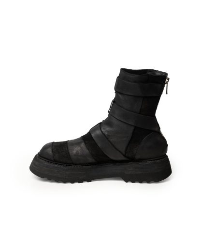 GUIDI 526VPW Men Belt Buckles Patchwork Boot Shoe Herren Schuh Stiefel vibram sole horse leather black hide m 4