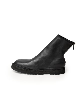 GUIDI 9860V NB Men Short Back Zip Boot With Rubber Sole Vibram herren schuh stiefel shoe horse leather black hide m 1