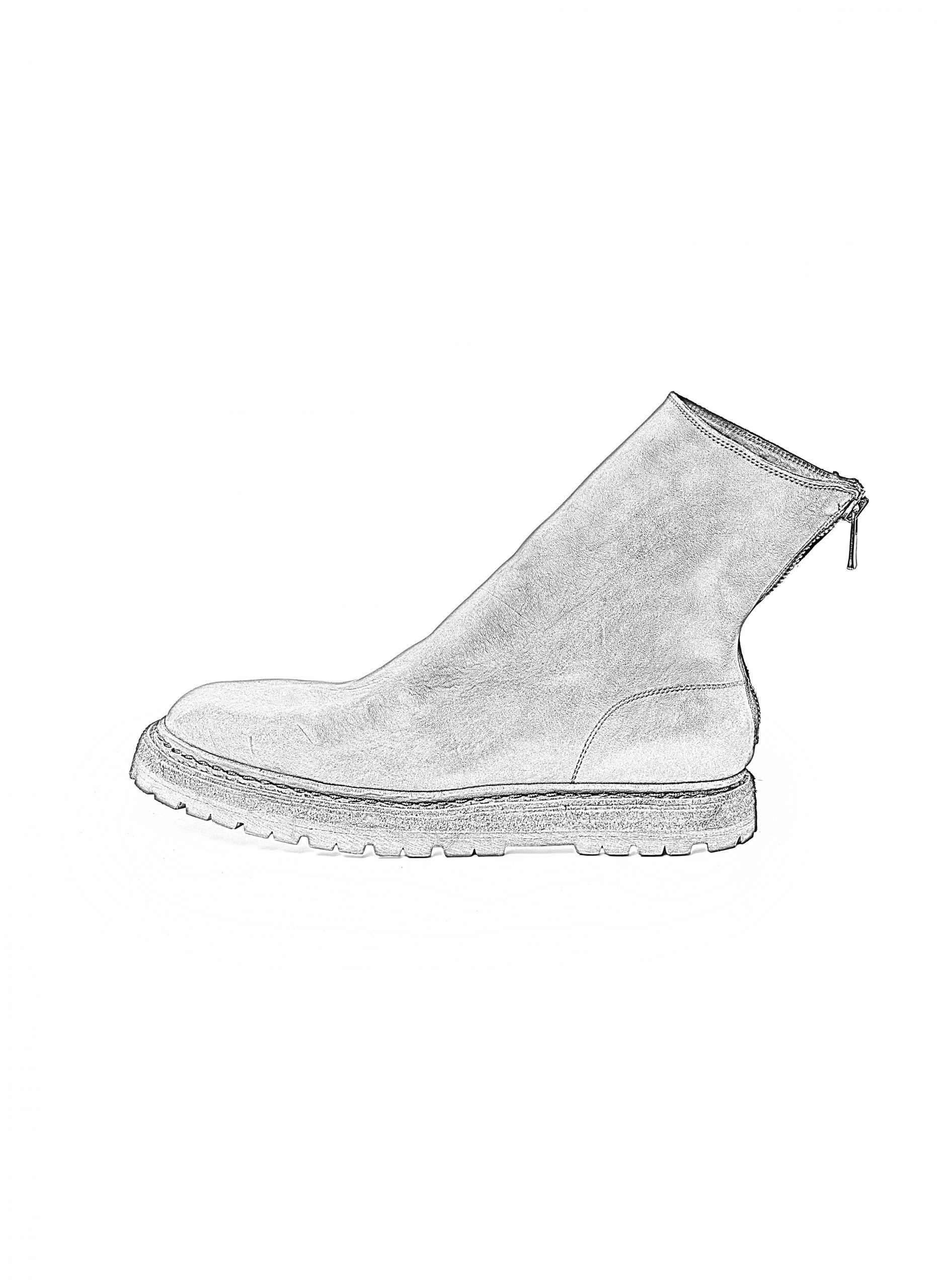 GUIDI 9860V NB Men Short Back Zip Boot With Rubber Sole Vibram herren schuh stiefel shoe horse leather black hide m 2