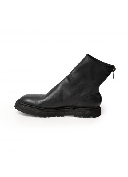 GUIDI 9860V NB Men Short Back Zip Boot With Rubber Sole Vibram herren schuh stiefel shoe horse leather black hide m 3