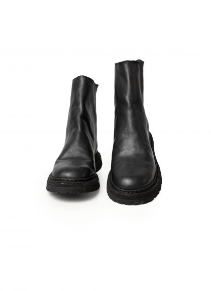 GUIDI 9860V NB Men Short Back Zip Boot With Rubber Sole Vibram herren schuh stiefel shoe horse leather black hide m 4