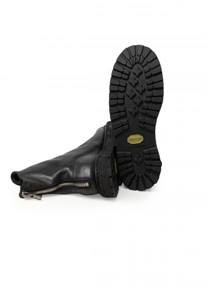 GUIDI 9860V NB Men Short Back Zip Boot With Rubber Sole Vibram herren schuh stiefel shoe horse leather black hide m 6