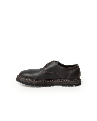 GUIDI 9920V N CV06T Men Derby With Rubber Sole Vibram herren schuh shoe horse leather dark brown hide m 1