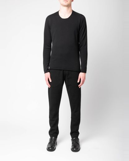 LABEL UNDER CONSTURCTION 39YSW35 ZER3 BK Men Primary Sweater Herren Pulli Pullover cotton black hide m 3