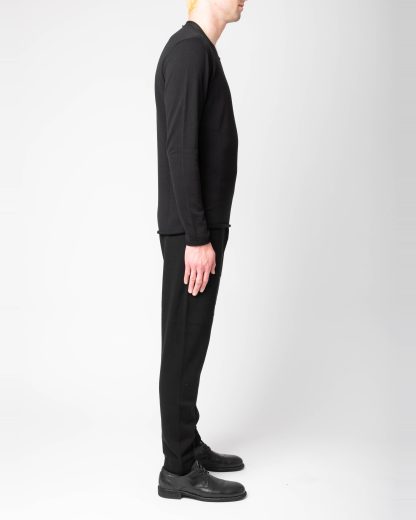 LABEL UNDER CONSTURCTION 39YSW35 ZER3 BK Men Primary Sweater Herren Pulli Pullover cotton black hide m 4