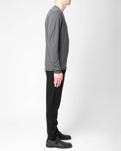 LABEL UNDER CONSTURCTION 39YSW35 ZER3 MG Men Primary Sweater Herren Pulli Pullover cotton medium grey hide m 4