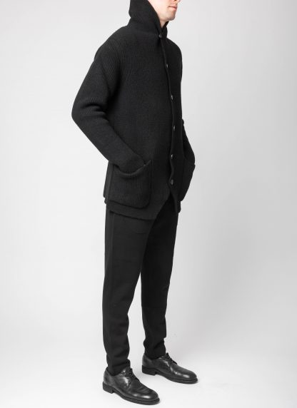 LABEL UNDER CONSTURCTION 44YJC220 CAN2SHE1 BK Men Scarf Collar Blazer Jacket Herren Jacke wool black hide m 7