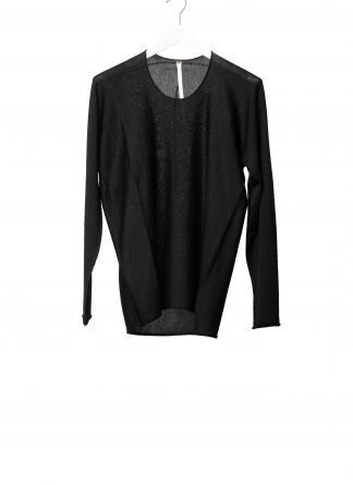 LABEL UNDER CONSTURCTION 44YSW197 GOL1 BK Men Crew Neck Arched Shoulder Sweater Herren Pulli Pullover cashmere silk black hide m 11