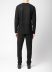 LABEL UNDER CONSTURCTION 44YSW197 GOL1 BK Men Crew Neck Arched Shoulder Sweater Herren Pulli Pullover cashmere silk black hide m 55