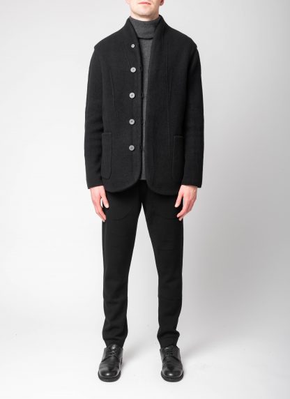 LABEL UNDER CONSTURCTION 46CJC227 T16 BK Men Reversible Crest Blazer Jacket Herren Jacke wool black hide m 10