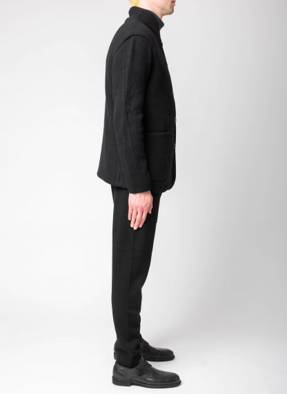 LABEL UNDER CONSTURCTION 46CJC227 T16 BK Men Reversible Crest Blazer Jacket Herren Jacke wool black hide m 13