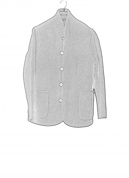 LABEL UNDER CONSTURCTION 46CJC227 T16 BK Men Reversible Crest Blazer Jacket Herren Jacke wool black hide m 4