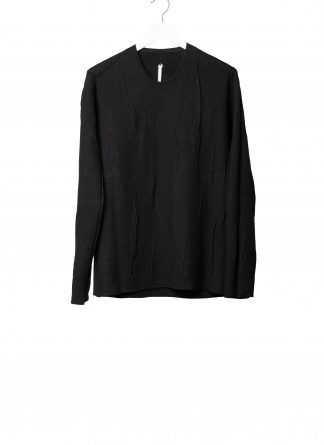 LABEL UNDER CONSTURCTION 46YSW287 GOL1FLA1 BK Men Crew Neck Lunar Sweater reversible Herren Pulli Pullover cashmere wool silk black hide m 1