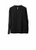LABEL UNDER CONSTURCTION 46YSW287 GOL1FLA1 BK Men Crew Neck Lunar Sweater reversible Herren Pulli Pullover cashmere wool silk black hide m 1