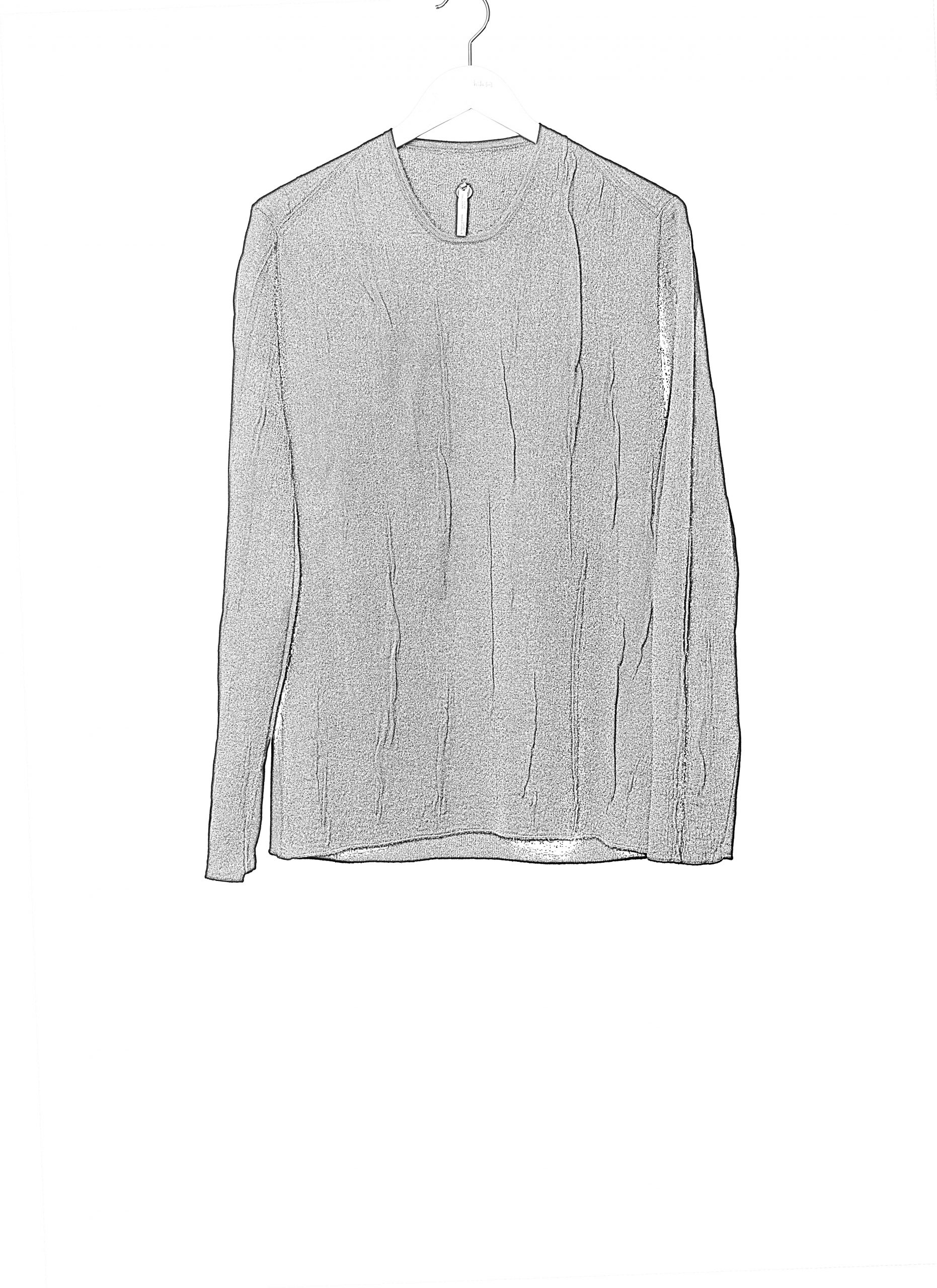 LABEL UNDER CONSTURCTION 46YSW287 GOL1FLA1 BK Men Crew Neck Lunar Sweater reversible Herren Pulli Pullover cashmere wool silk black hide m 2