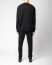 LABEL UNDER CONSTURCTION 46YSW287 GOL1FLA1 BK Men Crew Neck Lunar Sweater reversible Herren Pulli Pullover cashmere wool silk black hide m 7