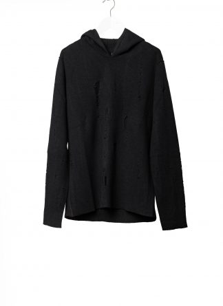 LABEL UNDER CONSTURCTION 46YSW288 GOL1FLA1 BK Men Lunar Hoodie Sweater reversible Herren Pulli Pullover cashmere wool silk black hide m 1