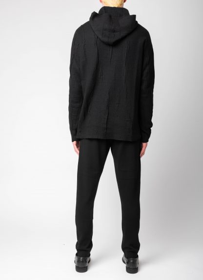 LABEL UNDER CONSTURCTION 46YSW288 GOL1FLA1 BK Men Lunar Hoodie Sweater reversible Herren Pulli Pullover cashmere wool silk black hide m 10