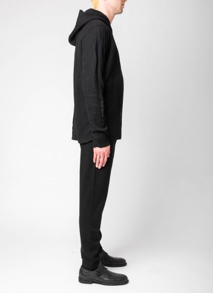 LABEL UNDER CONSTURCTION 46YSW288 GOL1FLA1 BK Men Lunar Hoodie Sweater reversible Herren Pulli Pullover cashmere wool silk black hide m 9