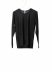 LABEL UNDER CONSTURCTION 46YSW289 CAS1 Men Round Neck Arched Shoulder Sweater Herren Pulli Pullover cashmere black hide m 11
