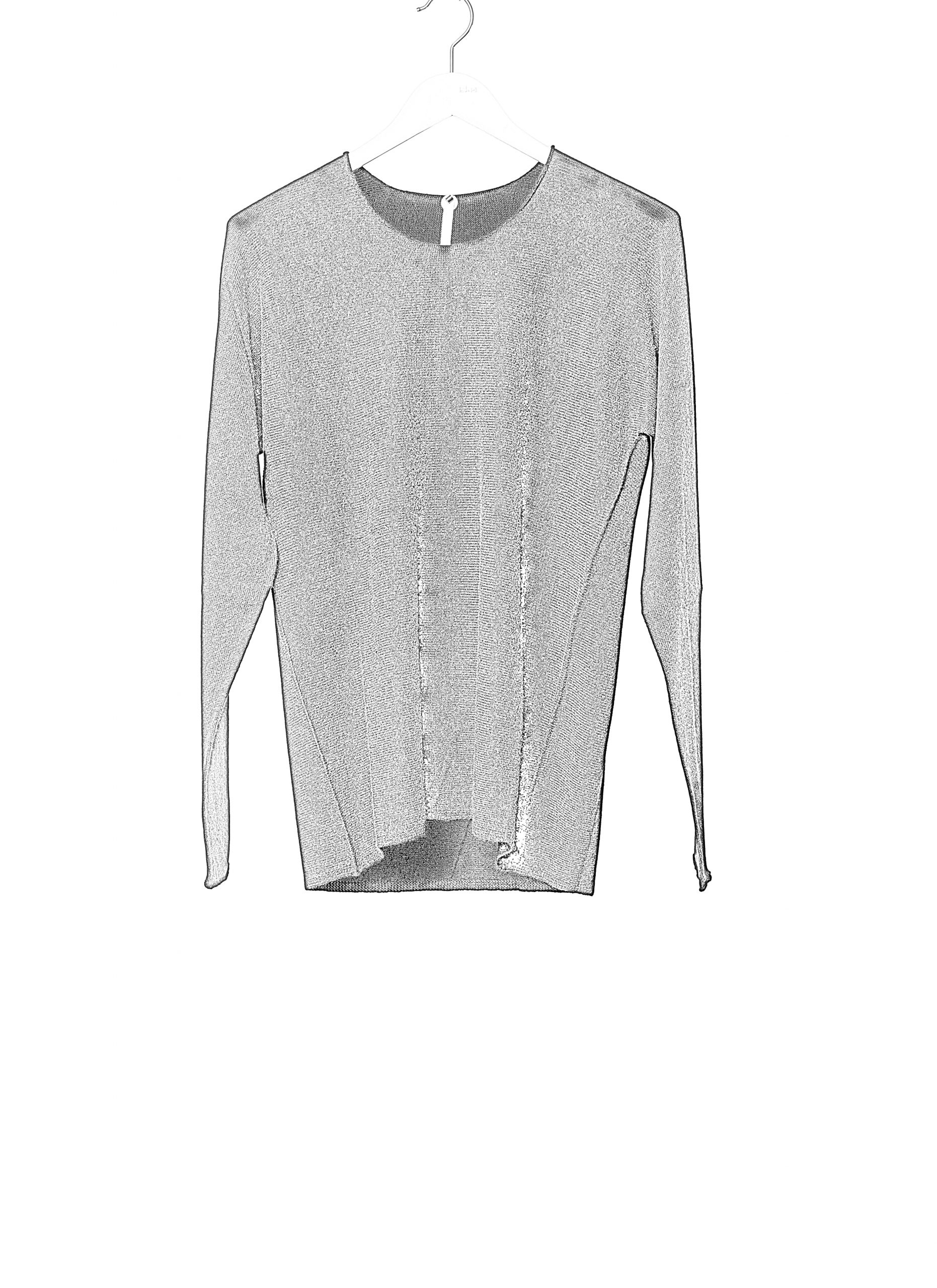 LABEL UNDER CONSTURCTION 46YSW289 CAS1 Men Round Neck Arched Shoulder Sweater Herren Pulli Pullover cashmere black hide m 22