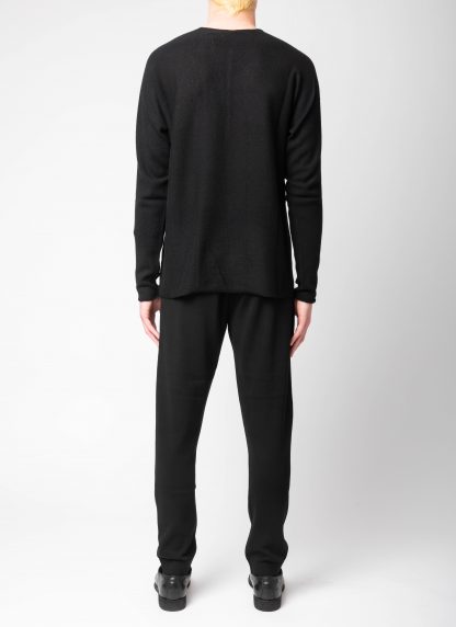 LABEL UNDER CONSTURCTION 46YSW289 CAS1 Men Round Neck Arched Shoulder Sweater Herren Pulli Pullover cashmere black hide m 55
