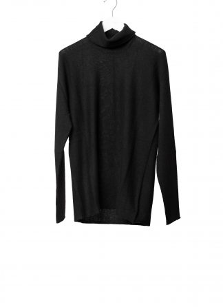 LABEL UNDER CONSTURCTION 46YSW292 CAS1 Men Ruched Turtleneck Arched Shoulder Sweater Herren Pulli Pullover cashmere black hide m 1