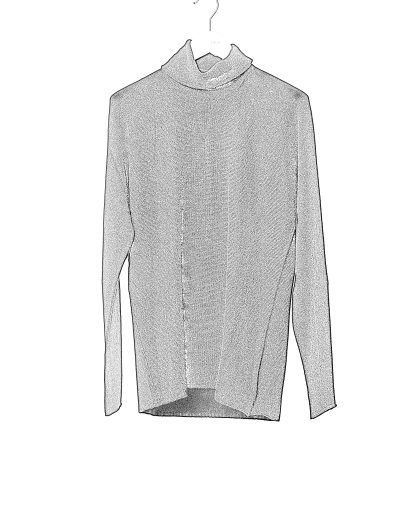 LABEL UNDER CONSTURCTION 46YSW292 CAS1 Men Ruched Turtleneck Arched Shoulder Sweater Herren Pulli Pullover cashmere black hide m 2