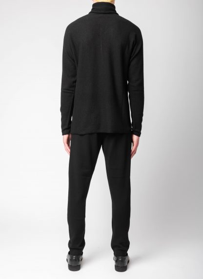 LABEL UNDER CONSTURCTION 46YSW292 CAS1 Men Ruched Turtleneck Arched Shoulder Sweater Herren Pulli Pullover cashmere black hide m 5