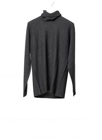 LABEL UNDER CONSTURCTION 46YSW292 CAS1 Men Ruched Turtleneck Arched Shoulder Sweater Herren Pulli Pullover cashmere dark grey hide m 1