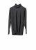LABEL UNDER CONSTURCTION 46YSW292 CAS1 Men Ruched Turtleneck Arched Shoulder Sweater Herren Pulli Pullover cashmere dark grey hide m 1