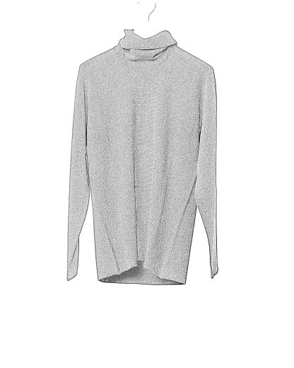 LABEL UNDER CONSTURCTION 46YSW292 CAS1 Men Ruched Turtleneck Arched Shoulder Sweater Herren Pulli Pullover cashmere dark grey hide m 2