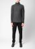 LABEL UNDER CONSTURCTION 46YSW292 CAS1 Men Ruched Turtleneck Arched Shoulder Sweater Herren Pulli Pullover cashmere dark grey hide m 3