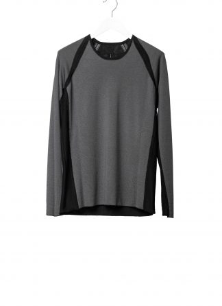 LABEL UNDER CONSTURCTION 46YSW303 GOL1 BK MG Men Crew Neck Double Layer Sweater reversible Herren Pulli Pullover cashmere silk medium grey black hide m 1