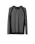 LABEL UNDER CONSTURCTION 46YSW303 GOL1 BK MG Men Crew Neck Double Layer Sweater reversible Herren Pulli Pullover cashmere silk medium grey black hide m 1