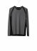 LABEL UNDER CONSTURCTION 46YSW303 GOL1 BK MG Men Crew Neck Double Layer Sweater reversible Herren Pulli Pullover cashmere silk medium grey black hide m 1
