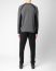 LABEL UNDER CONSTURCTION 46YSW303 GOL1 BK MG Men Crew Neck Double Layer Sweater reversible Herren Pulli Pullover cashmere silk medium grey black hide m 10