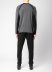 LABEL UNDER CONSTURCTION 46YSW303 GOL1 BK MG Men Crew Neck Double Layer Sweater reversible Herren Pulli Pullover cashmere silk medium grey black hide m 10