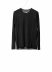 LABEL UNDER CONSTURCTION 46YSW303 GOL1 BK MG Men Crew Neck Double Layer Sweater reversible Herren Pulli Pullover cashmere silk medium grey black hide m 3