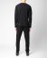 LABEL UNDER CONSTURCTION 46YSW303 GOL1 BK MG Men Crew Neck Double Layer Sweater reversible Herren Pulli Pullover cashmere silk medium grey black hide m 7